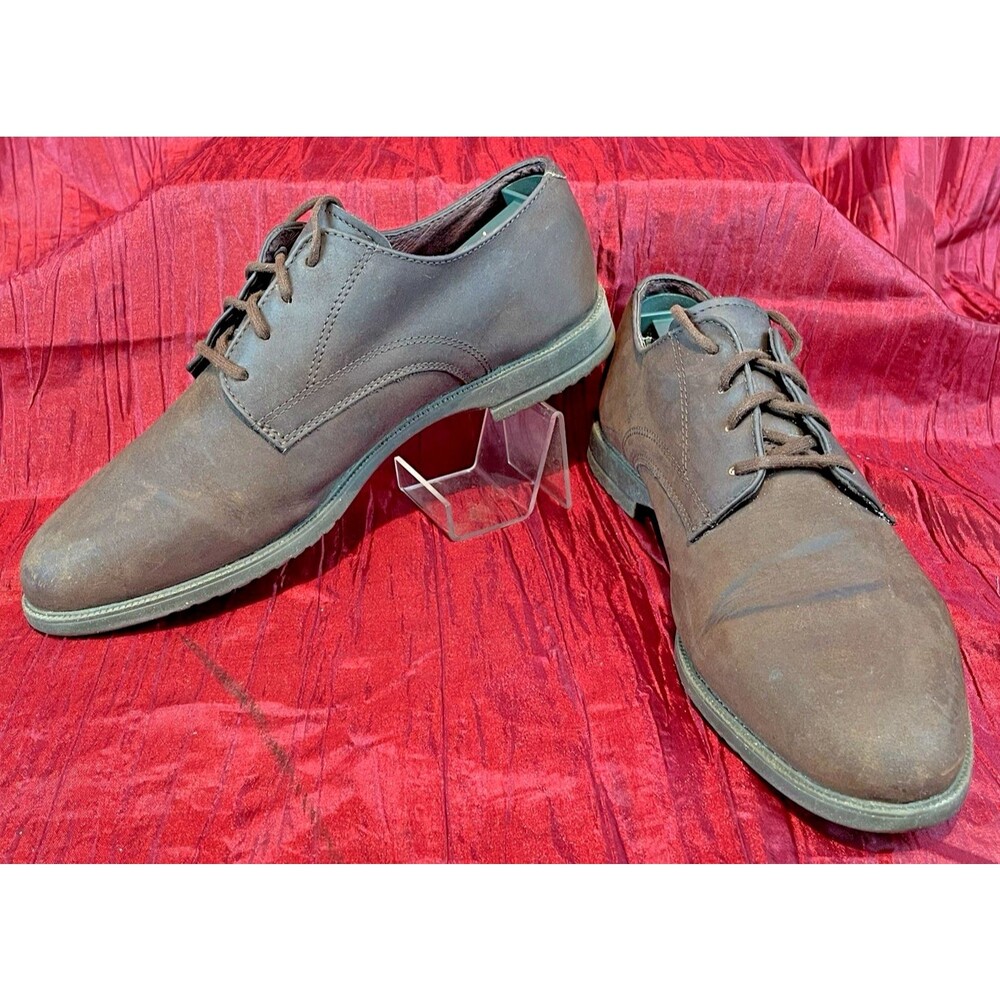 Mens G.H. Bass Gunslinger Dark Brown Suede Preppy Lace Up Oxfords sz 8